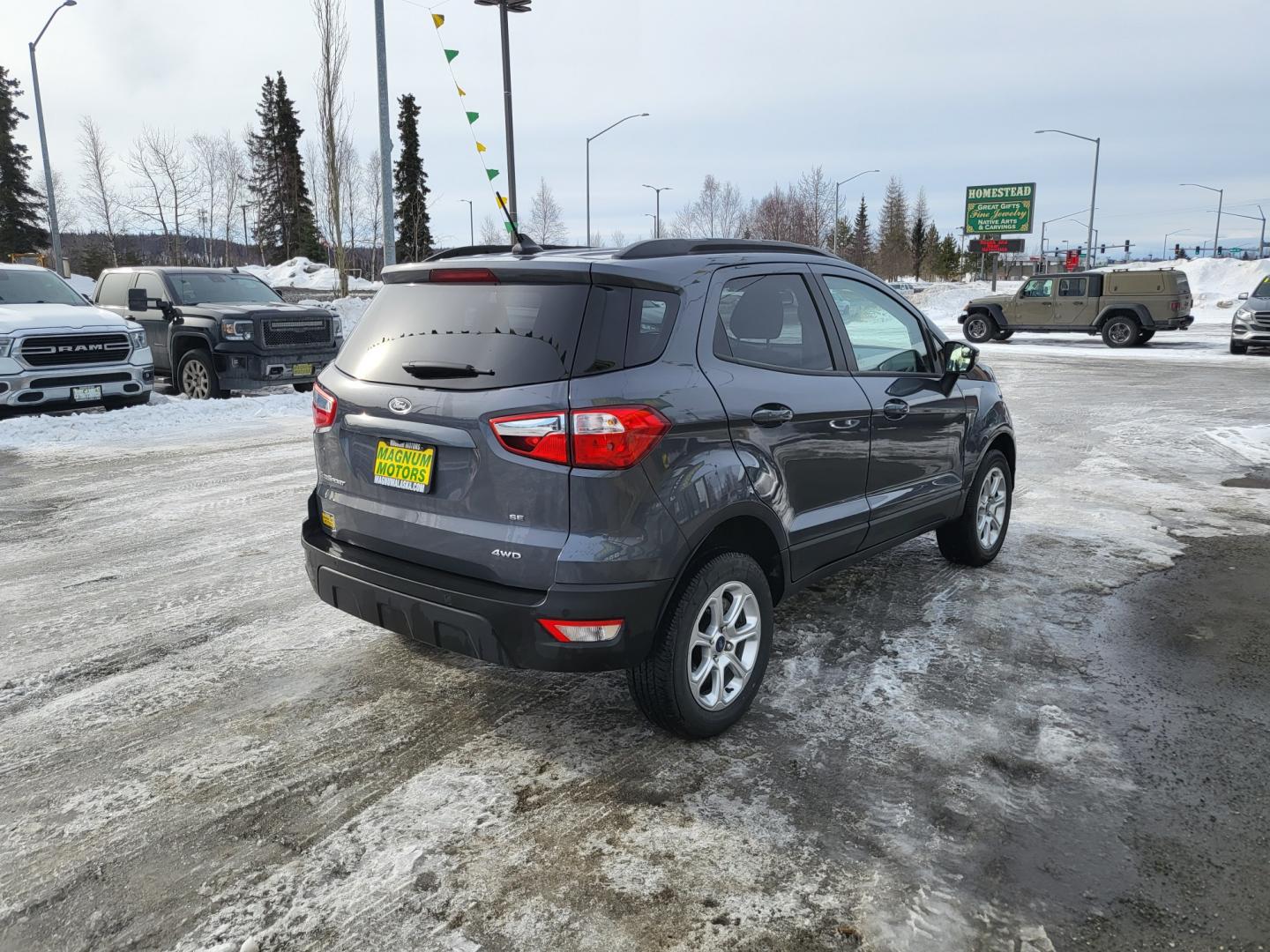 2022 Gray /BLACK Ford EcoSport SE AWD (MAJ6S3GL6NC) with an 2.0L L4 DOHC 16V engine, 6A transmission, located at 1960 Industrial Drive, Wasilla, 99654, (907) 274-2277, 61.573475, -149.400146 - Photo#6