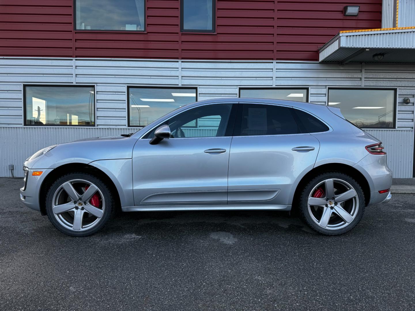 2015 SILVER /Brown PORSCHE MACAN TURBO (WP1AF2A56FL) with an 3.6L engine, Automatic transmission, located at 1960 Industrial Drive, Wasilla, 99654, (907) 274-2277, 61.573475, -149.400146 - Photo#1