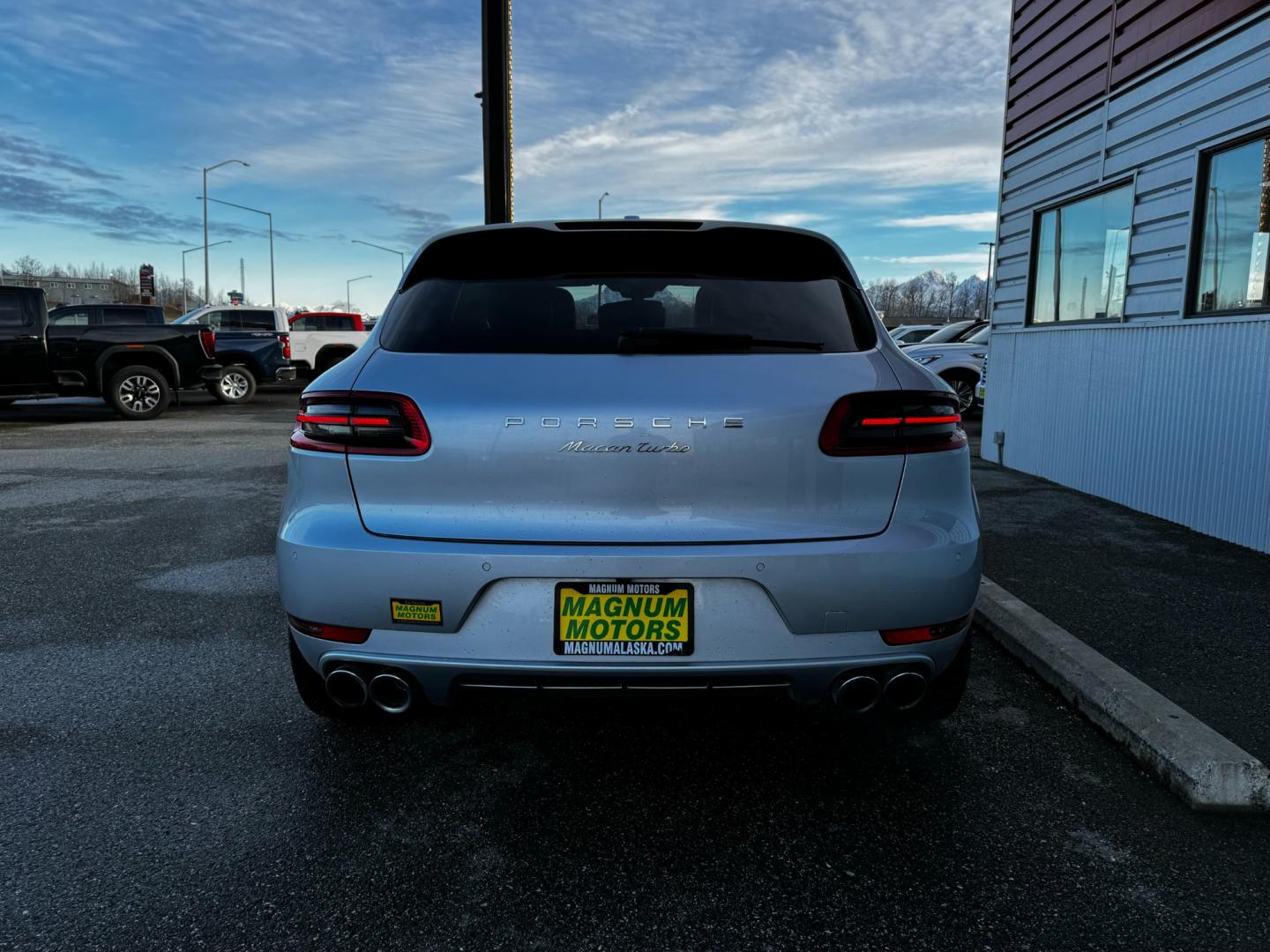 2015 SILVER /Brown PORSCHE MACAN TURBO (WP1AF2A56FL) with an 3.6L engine, Automatic transmission, located at 1960 Industrial Drive, Wasilla, 99654, (907) 274-2277, 61.573475, -149.400146 - Photo#3