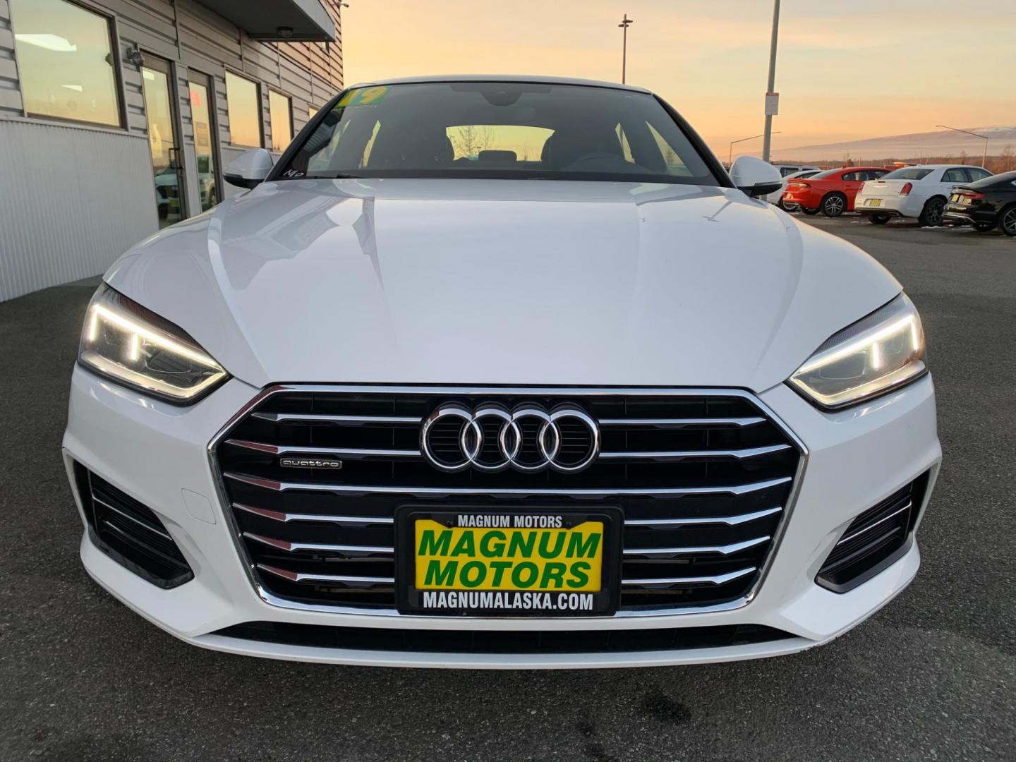 2019 WHITE /Black AUDI A5 SPORTBACK 2.0T QUATTRO PREMIUM (WAUANCF55KA) with an 2.0L engine, Automatic transmission, located at 1960 Industrial Drive, Wasilla, 99654, (907) 274-2277, 61.573475, -149.400146 - Photo#6