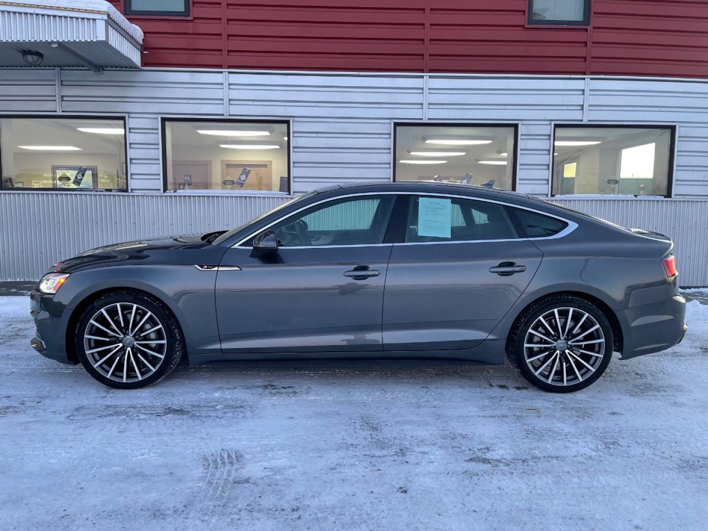 2018 GRAY /Black AUDI A5 SPORTBACK 2.0T QUATTRO PRESTIGE (WAUFNCF59JA) with an 2.0L engine, Automatic transmission, located at 1960 Industrial Drive, Wasilla, 99654, (907) 274-2277, 61.573475, -149.400146 - Photo#1