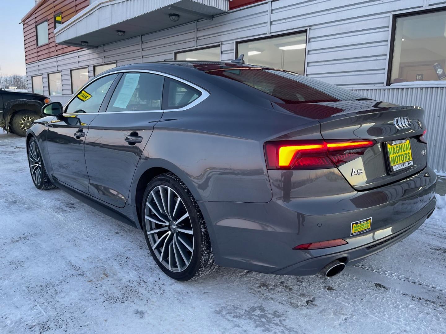 2018 GRAY /Black AUDI A5 SPORTBACK 2.0T QUATTRO PRESTIGE (WAUFNCF59JA) with an 2.0L engine, Automatic transmission, located at 1960 Industrial Drive, Wasilla, 99654, (907) 274-2277, 61.573475, -149.400146 - Photo#2