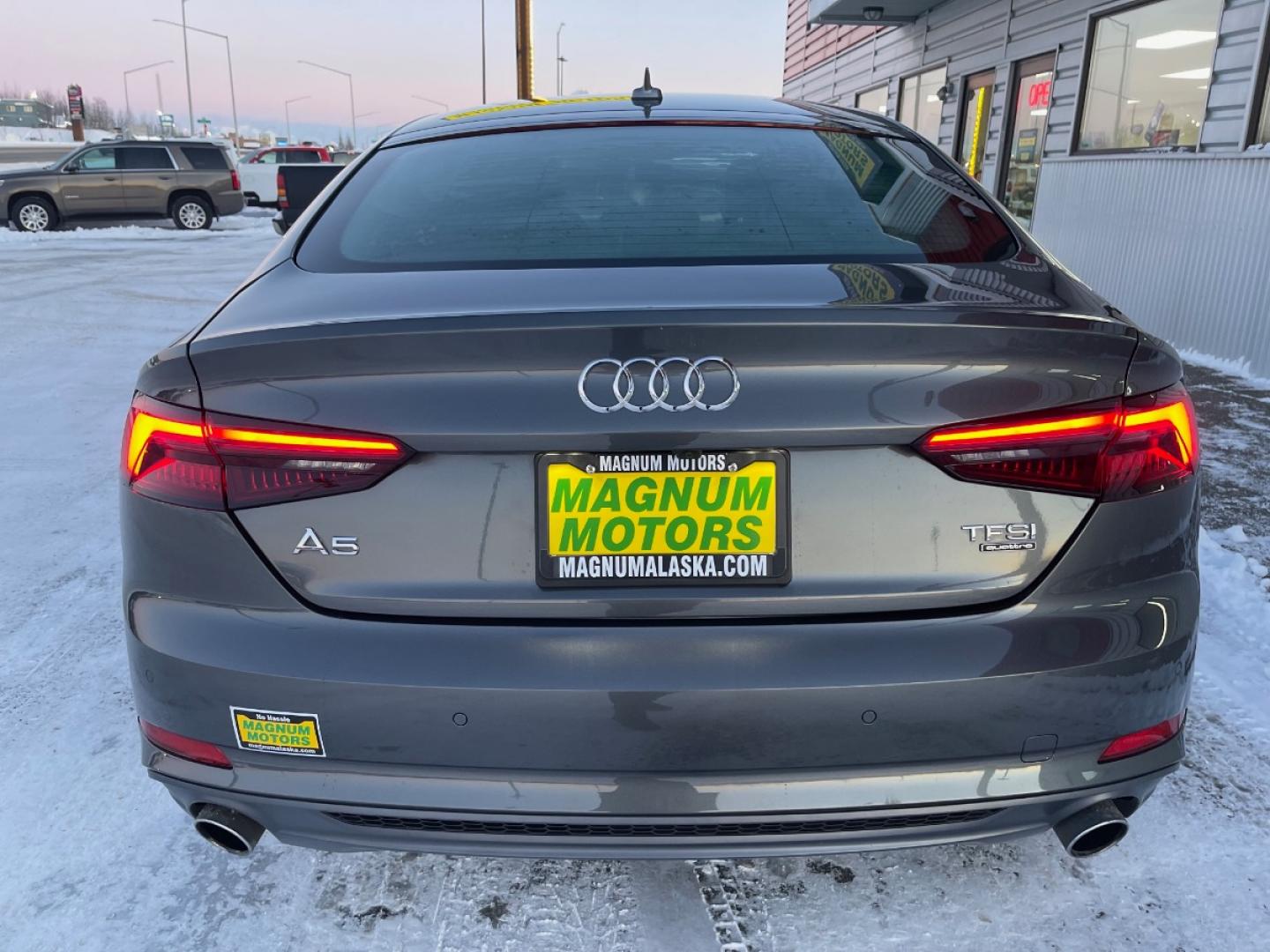 2018 GRAY /Black AUDI A5 SPORTBACK 2.0T QUATTRO PRESTIGE (WAUFNCF59JA) with an 2.0L engine, Automatic transmission, located at 1960 Industrial Drive, Wasilla, 99654, (907) 274-2277, 61.573475, -149.400146 - Photo#3