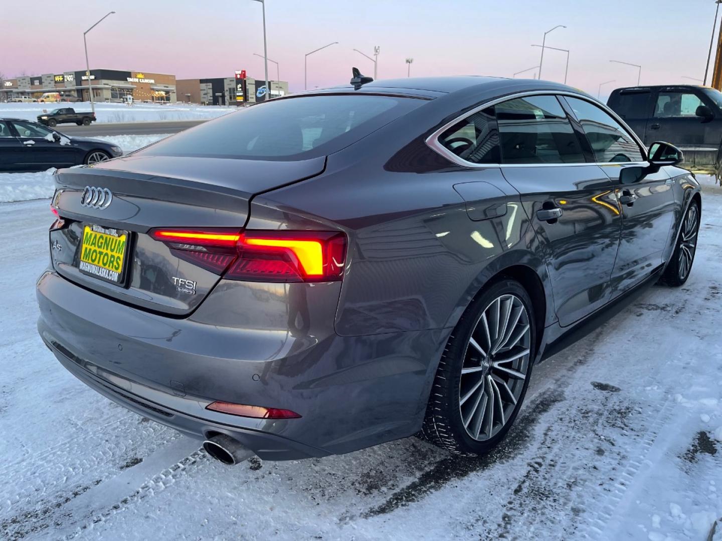 2018 GRAY /Black AUDI A5 SPORTBACK 2.0T QUATTRO PRESTIGE (WAUFNCF59JA) with an 2.0L engine, Automatic transmission, located at 1960 Industrial Drive, Wasilla, 99654, (907) 274-2277, 61.573475, -149.400146 - Photo#4