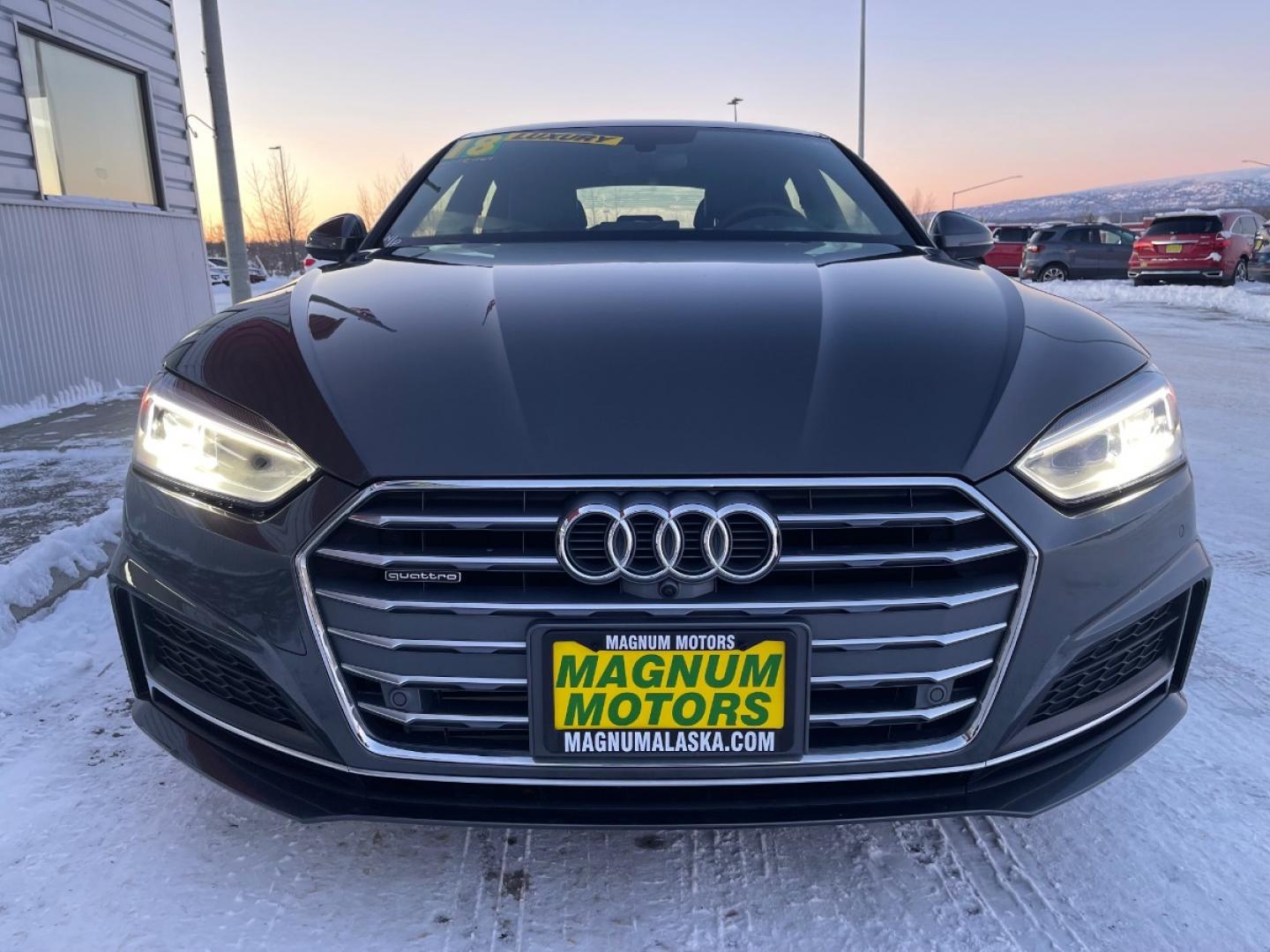 2018 GRAY /Black AUDI A5 SPORTBACK 2.0T QUATTRO PRESTIGE (WAUFNCF59JA) with an 2.0L engine, Automatic transmission, located at 1960 Industrial Drive, Wasilla, 99654, (907) 274-2277, 61.573475, -149.400146 - Photo#6