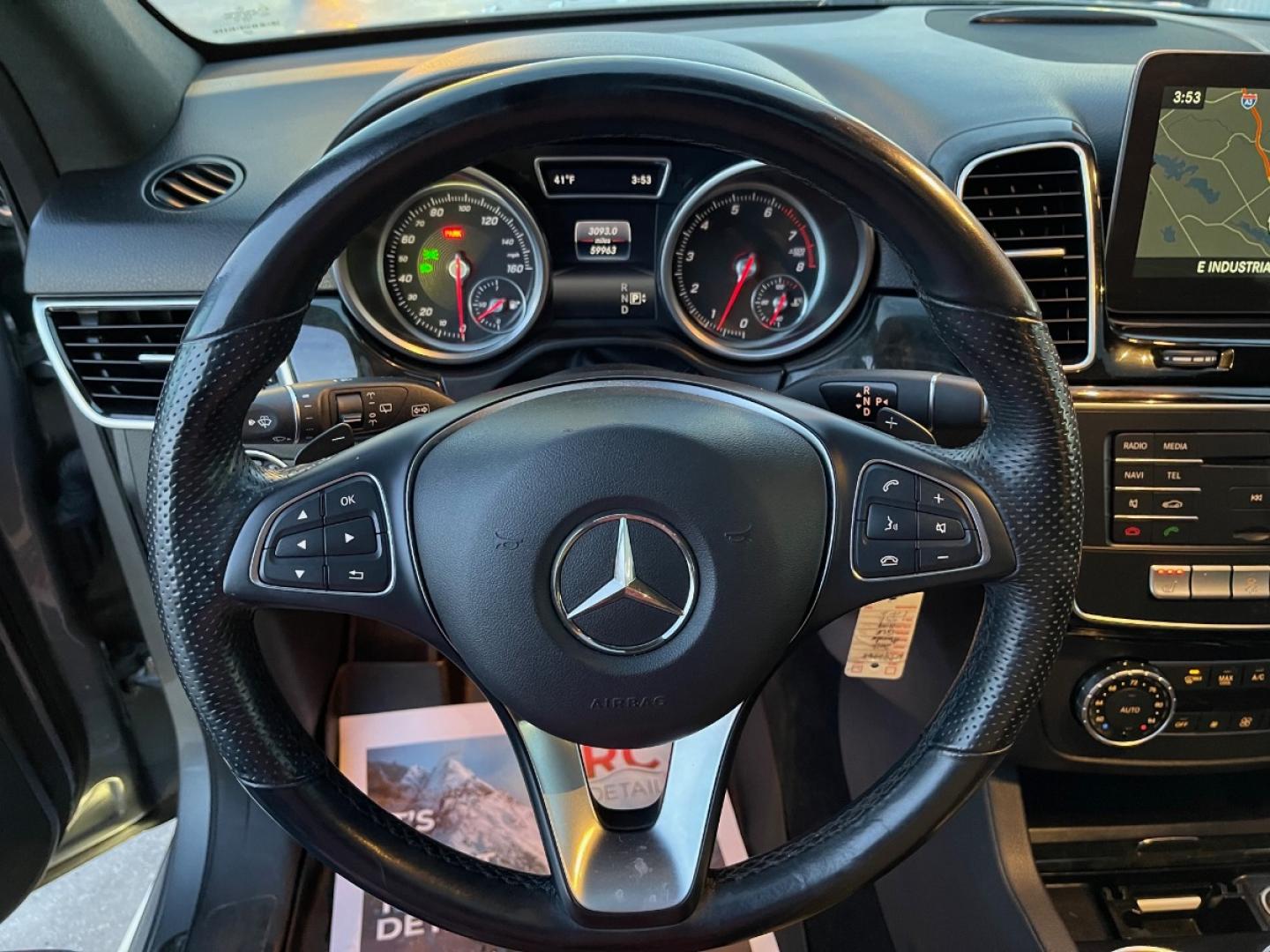 2016 Gray /Black Mercedes-Benz GLE-Class GLE350 4MATIC (4JGDA5HB5GA) with an 3.5L V6 DOHC 24V engine, 7A transmission, located at 1960 Industrial Drive, Wasilla, 99654, (907) 274-2277, 61.573475, -149.400146 - Photo#17