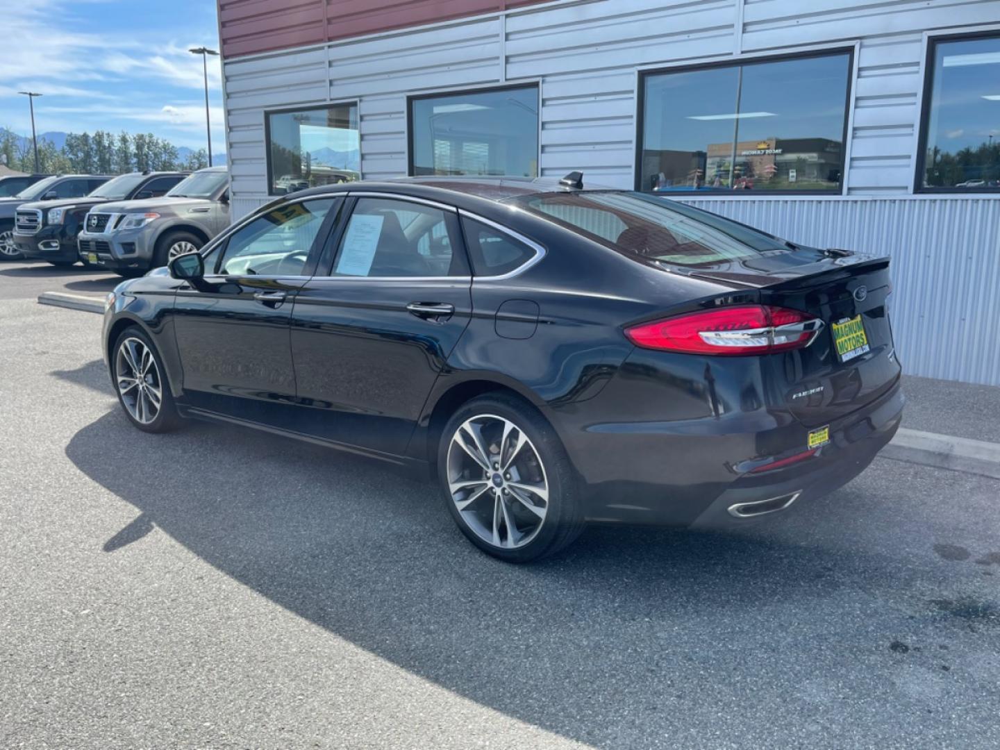 2020 Black /black Ford Fusion Titanium AWD (3FA6P0D94LR) with an 2.0L L4 DOHC 16V engine, 6A transmission, located at 1960 Industrial Drive, Wasilla, 99654, (907) 274-2277, 61.573475, -149.400146 - Photo#3