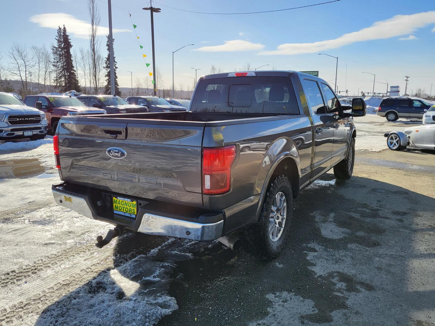 2018 Gray /black Ford F-150 Lariet SuperCrew 6.5-ft. Bed 4WD (1FTFW1E1XJF) with an 3.0 V6 DIESEL engine, 6A transmission, located at 1960 Industrial Drive, Wasilla, 99654, (907) 274-2277, 61.573475, -149.400146 - Photo#5