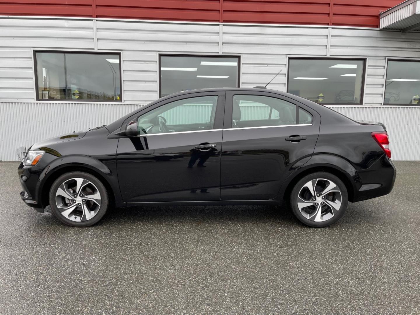 2020 BLACK /Black CHEVROLET SONIC PREMIER (1G1JF5SB2L4) with an 1.4L engine, Automatic transmission, located at 1960 Industrial Drive, Wasilla, 99654, (907) 274-2277, 61.573475, -149.400146 - Photo#1