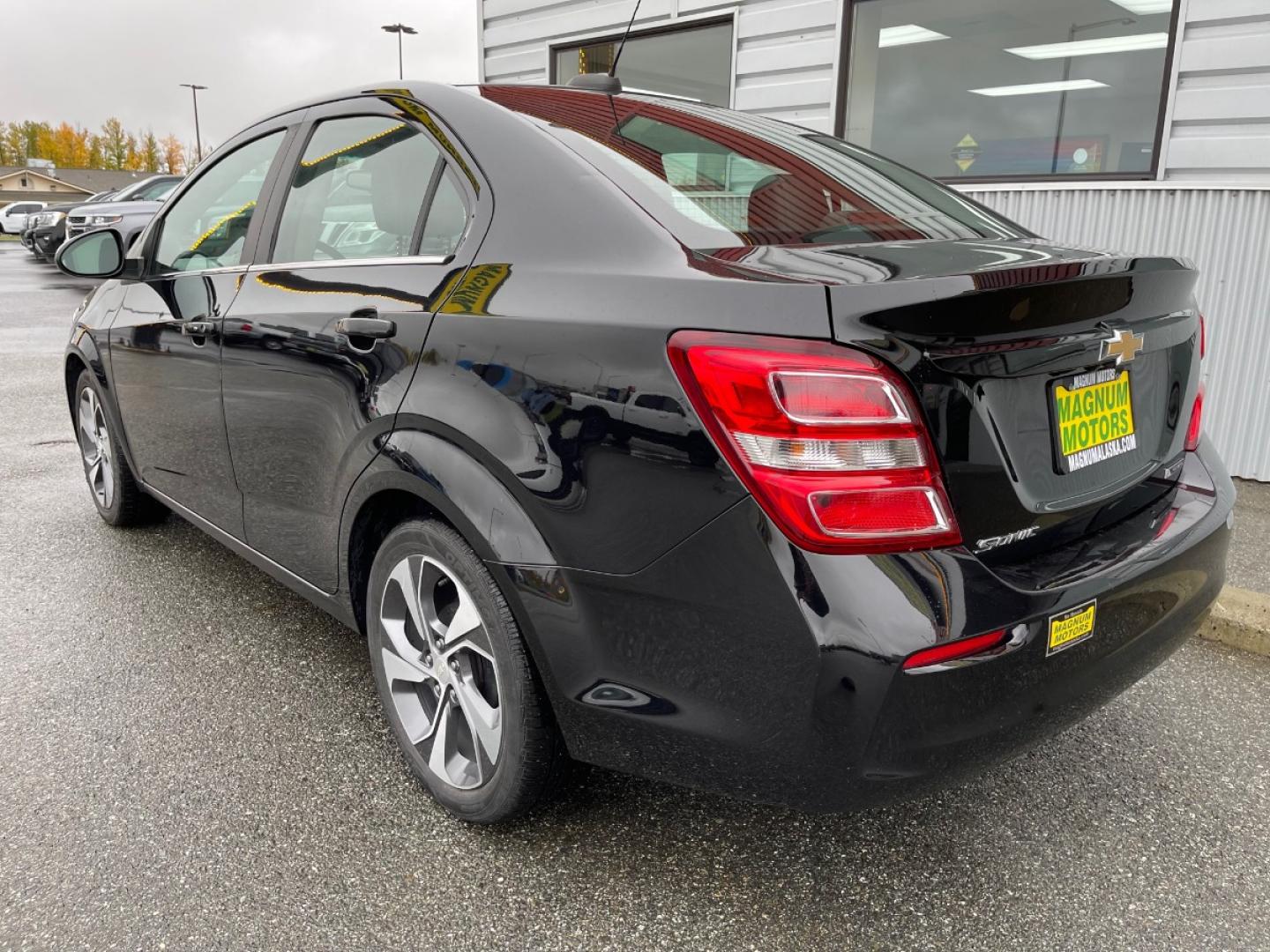 2020 BLACK /Black CHEVROLET SONIC PREMIER (1G1JF5SB2L4) with an 1.4L engine, Automatic transmission, located at 1960 Industrial Drive, Wasilla, 99654, (907) 274-2277, 61.573475, -149.400146 - Photo#2