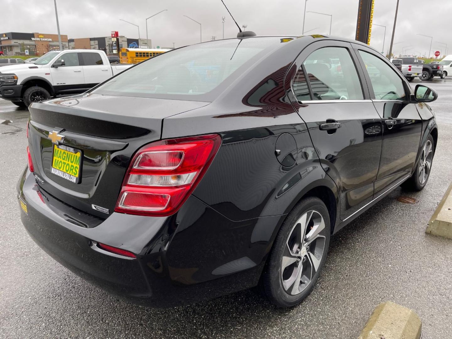 2020 BLACK /Black CHEVROLET SONIC PREMIER (1G1JF5SB2L4) with an 1.4L engine, Automatic transmission, located at 1960 Industrial Drive, Wasilla, 99654, (907) 274-2277, 61.573475, -149.400146 - Photo#4