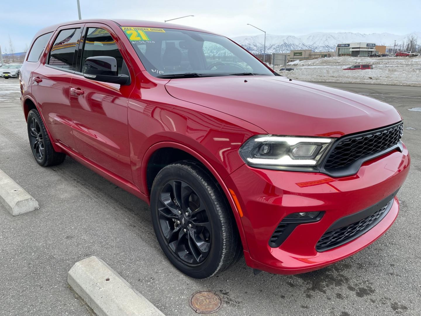 2021 RED /Black DODGE DURANGO GT (1C4RDJDG3MC) with an 3.6L engine, Automatic transmission, located at 1960 Industrial Drive, Wasilla, 99654, (907) 274-2277, 61.573475, -149.400146 - Photo#5