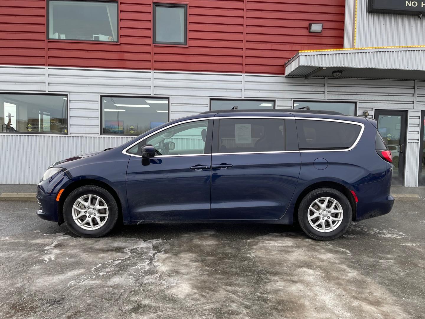 2020 Blue /Black Chrysler Voyager LXI (2C4RC1DGXLR) with an 3.6L V6 DOHC 24V engine, 9A transmission, located at 1960 Industrial Drive, Wasilla, 99654, (907) 274-2277, 61.573475, -149.400146 - Photo#0