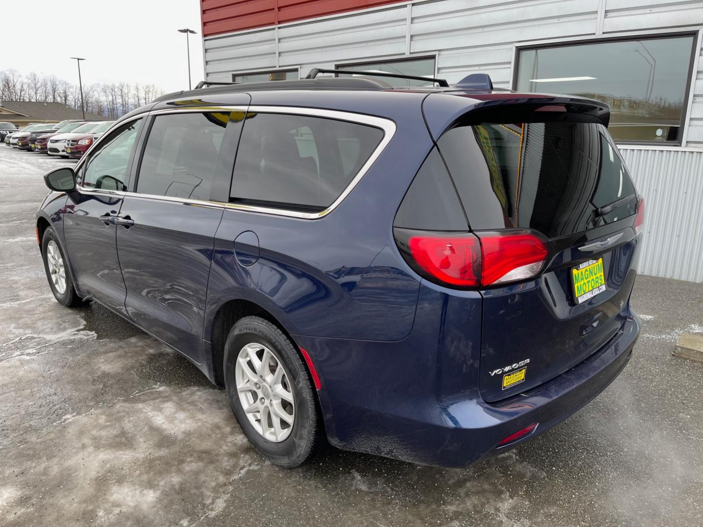 2020 Blue /Black Chrysler Voyager LXI (2C4RC1DGXLR) with an 3.6L V6 DOHC 24V engine, 9A transmission, located at 1960 Industrial Drive, Wasilla, 99654, (907) 274-2277, 61.573475, -149.400146 - Photo#3