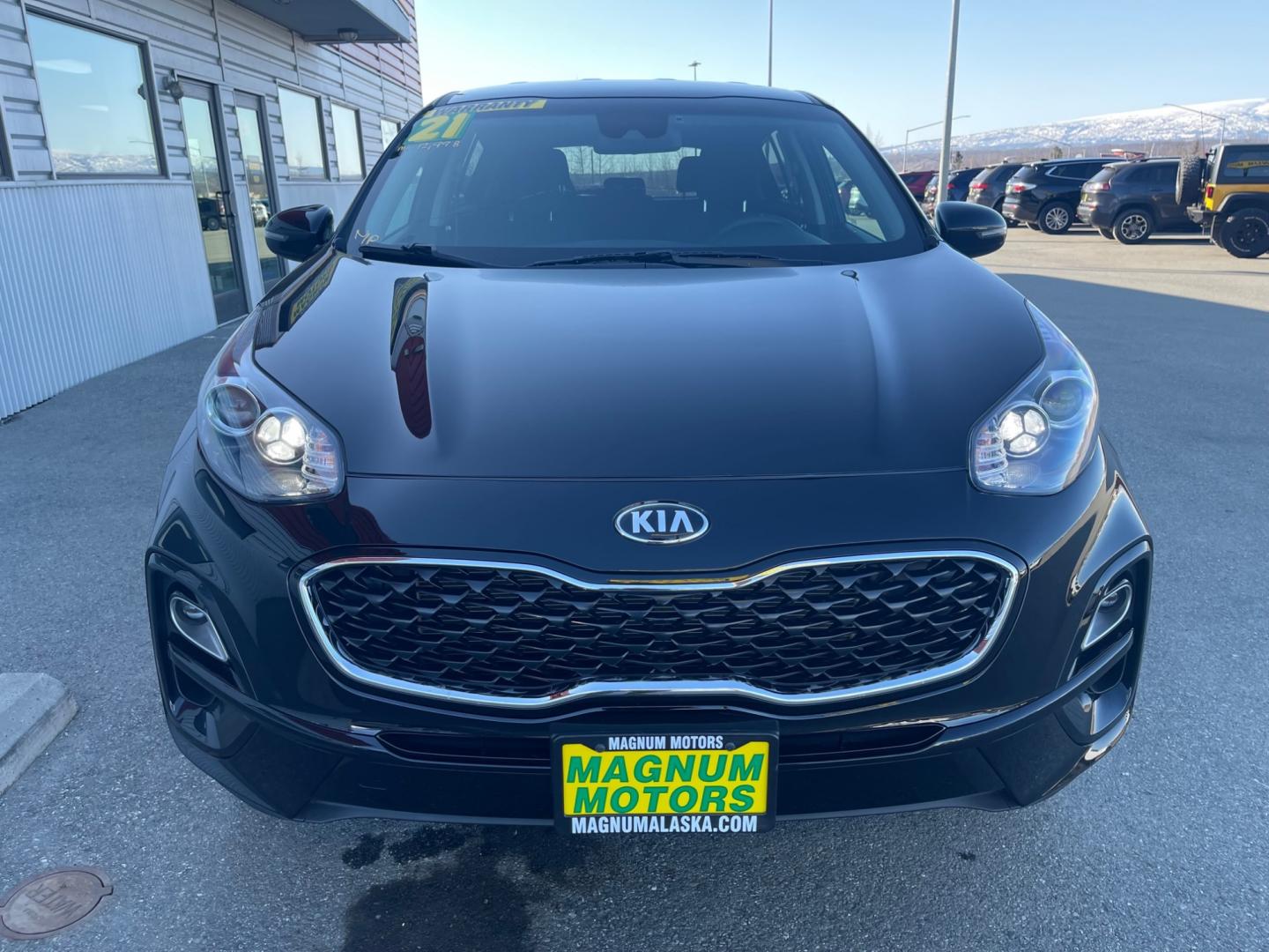 2021 Black /Black Kia Sportage LX AWD (KNDPMCAC9M7) with an 2.4L V6 DOHC 24V engine, 6A transmission, located at 1960 Industrial Drive, Wasilla, 99654, (907) 274-2277, 61.573475, -149.400146 - Photo#7