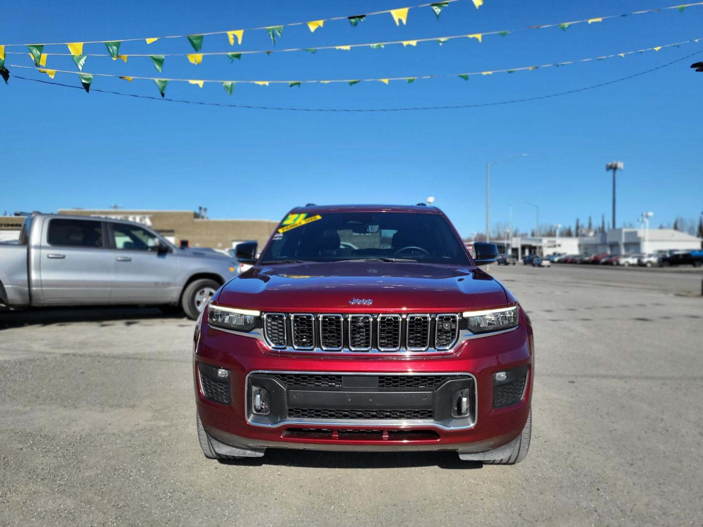 2021 RED /BLACK LEATHER JEEP GRAND CHEROKEE L OVERLAND (1C4RJKDGXM8) with an 3.6L engine, Automatic transmission, located at 1960 Industrial Drive, Wasilla, 99654, (907) 274-2277, 61.573475, -149.400146 - Photo#1