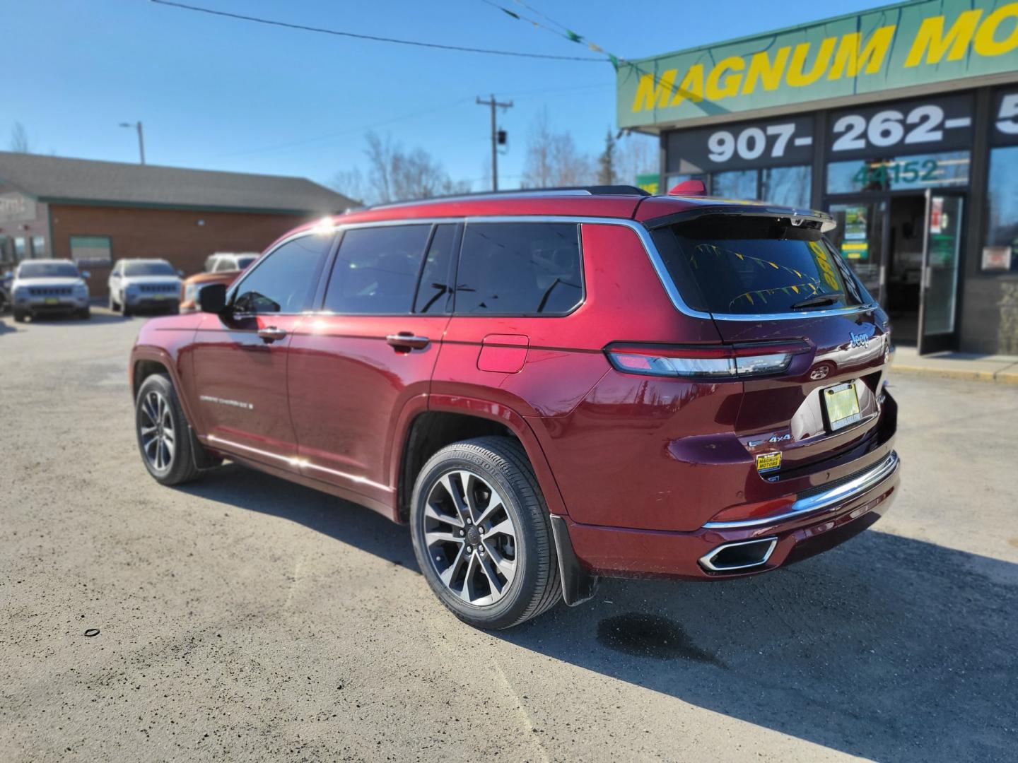 2021 RED /BLACK LEATHER JEEP GRAND CHEROKEE L OVERLAND (1C4RJKDGXM8) with an 3.6L engine, Automatic transmission, located at 1960 Industrial Drive, Wasilla, 99654, (907) 274-2277, 61.573475, -149.400146 - Photo#3