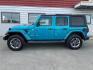 2020 TEAL /Black JEEP WRANGLER UNLIMI SAHARA (1C4HJXENXLW) with an 2.0L engine, Automatic transmission, located at 1960 Industrial Drive, Wasilla, 99654, (907) 274-2277, 61.573475, -149.400146 - Photo#1