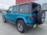 2020 TEAL /Black JEEP WRANGLER UNLIMI SAHARA (1C4HJXENXLW) with an 2.0L engine, Automatic transmission, located at 1960 Industrial Drive, Wasilla, 99654, (907) 274-2277, 61.573475, -149.400146 - Photo#2