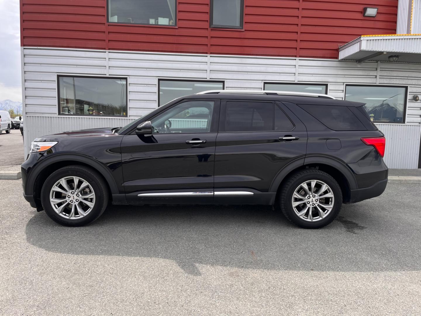 2021 Black Ford Explorer Limited AWD (1FMSK8FH5MG) with an 2.3L L4 DOHC 16V engine, 10A transmission, located at 1960 Industrial Drive, Wasilla, 99654, (907) 274-2277, 61.573475, -149.400146 - Photo#0