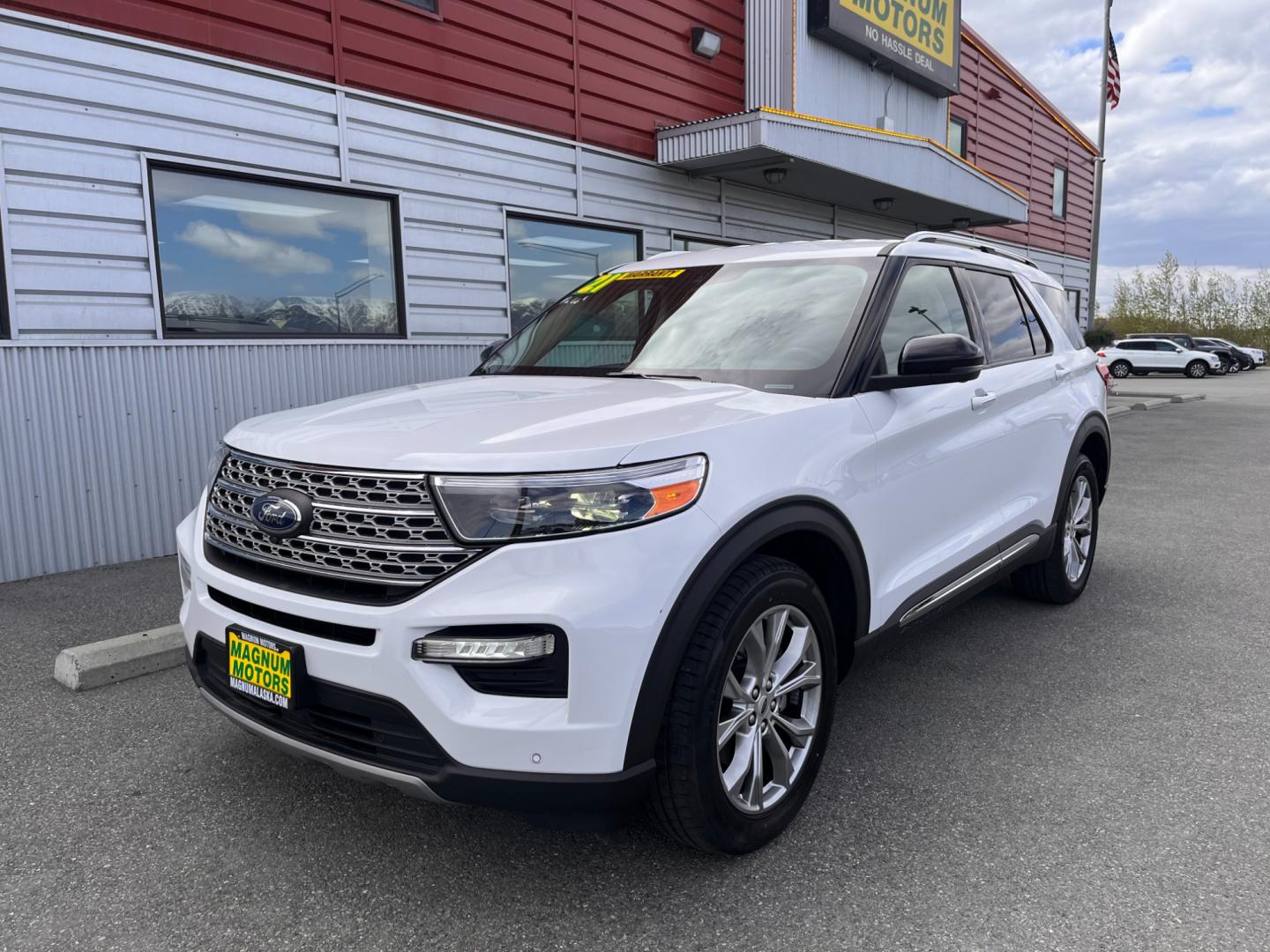 2021 WHITE /white leather FORD EXPLORER LIMITED (1FMSK8FH9MG) with an 2.3L engine, Automatic transmission, located at 1960 Industrial Drive, Wasilla, 99654, (907) 274-2277, 61.573475, -149.400146 - Photo#1