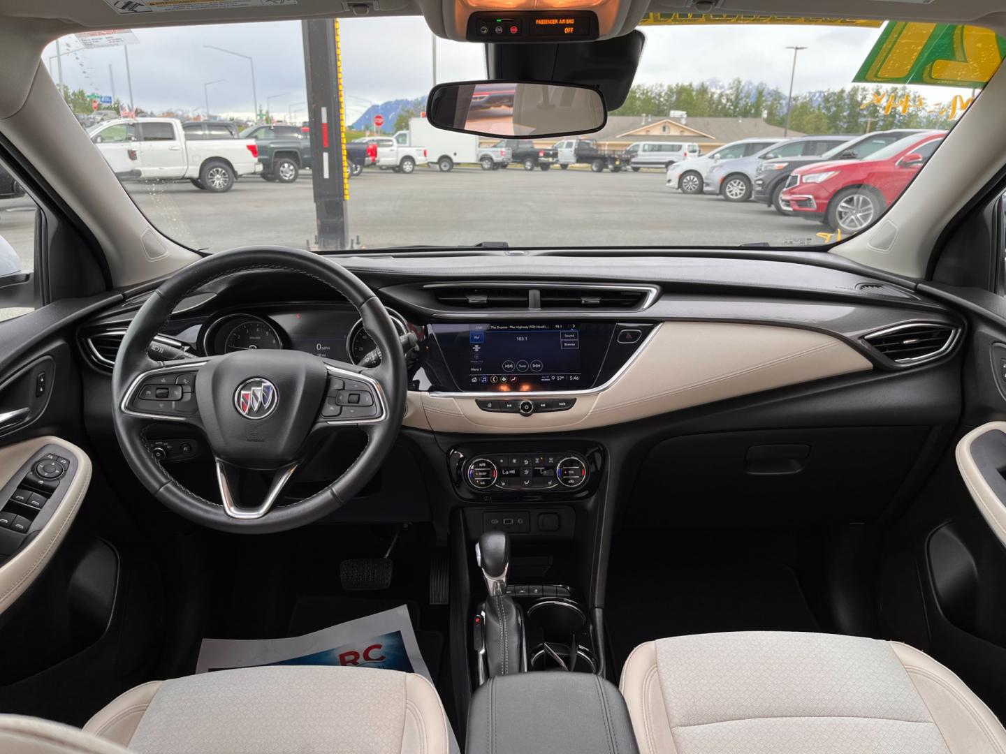 2021 White /white Buick Encore GX Select AWD (KL4MMESL0MB) with an 1.3L L3 TURBO engine, 9A transmission, located at 1960 Industrial Drive, Wasilla, 99654, (907) 274-2277, 61.573475, -149.400146 - Photo#10