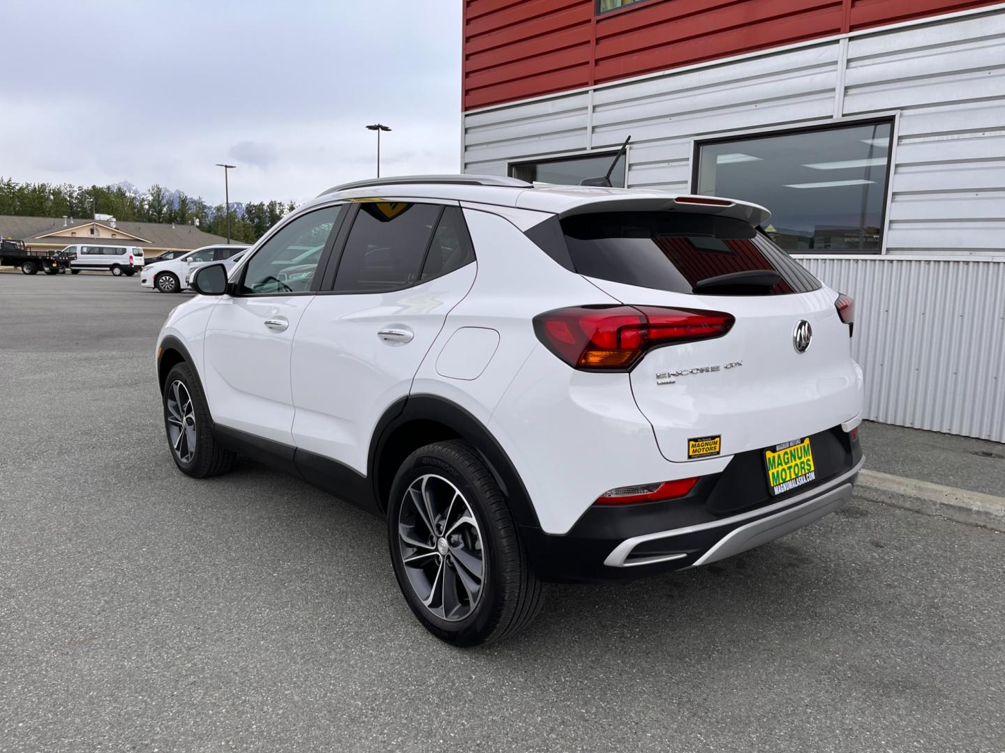 2021 White /white Buick Encore GX Select AWD (KL4MMESL0MB) with an 1.3L L3 TURBO engine, 9A transmission, located at 1960 Industrial Drive, Wasilla, 99654, (907) 274-2277, 61.573475, -149.400146 - Photo#3