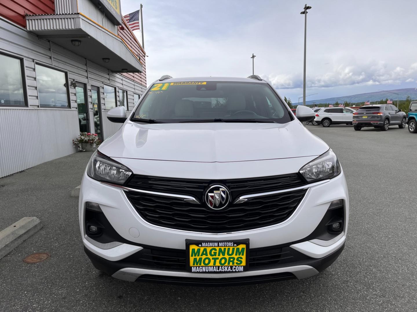 2021 White /white Buick Encore GX Select AWD (KL4MMESL0MB) with an 1.3L L3 TURBO engine, 9A transmission, located at 1960 Industrial Drive, Wasilla, 99654, (907) 274-2277, 61.573475, -149.400146 - Photo#6