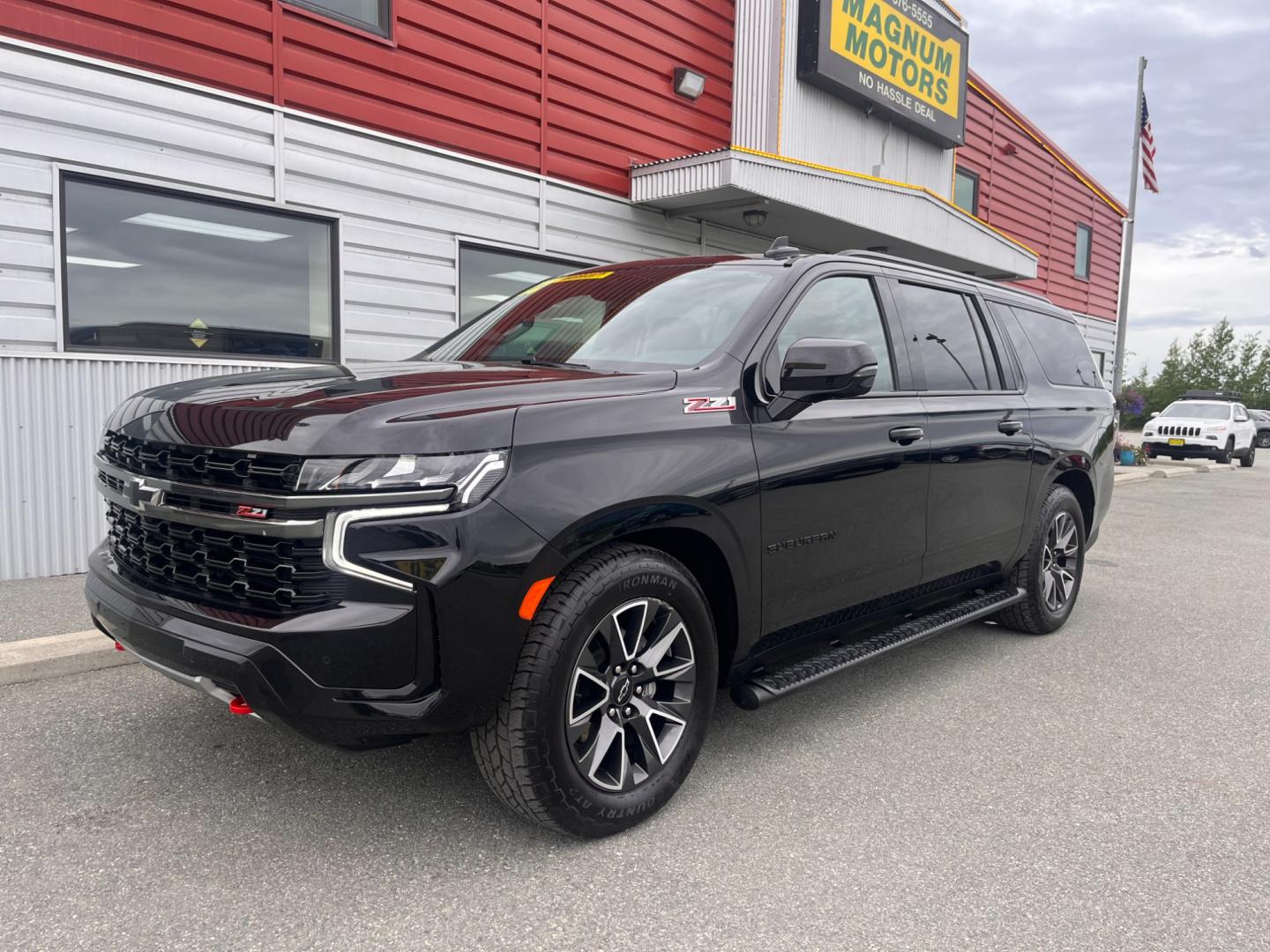 2022 Black Chevrolet Suburban Z71 (1GNSKDKD5NR) with an 5.3L V8 OHV 16V engine, 10A transmission, located at 1960 Industrial Drive, Wasilla, 99654, (907) 274-2277, 61.573475, -149.400146 - Photo#0