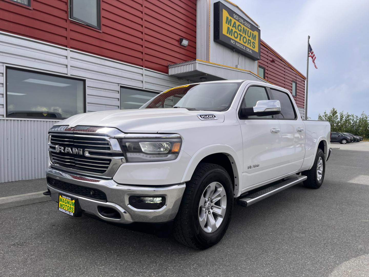 2020 WHITE RAM 1500 LARAMIE (1C6SRFRTXLN) with an 5.7L engine, Automatic transmission, located at 1960 Industrial Drive, Wasilla, 99654, (907) 274-2277, 61.573475, -149.400146 - Photo#1