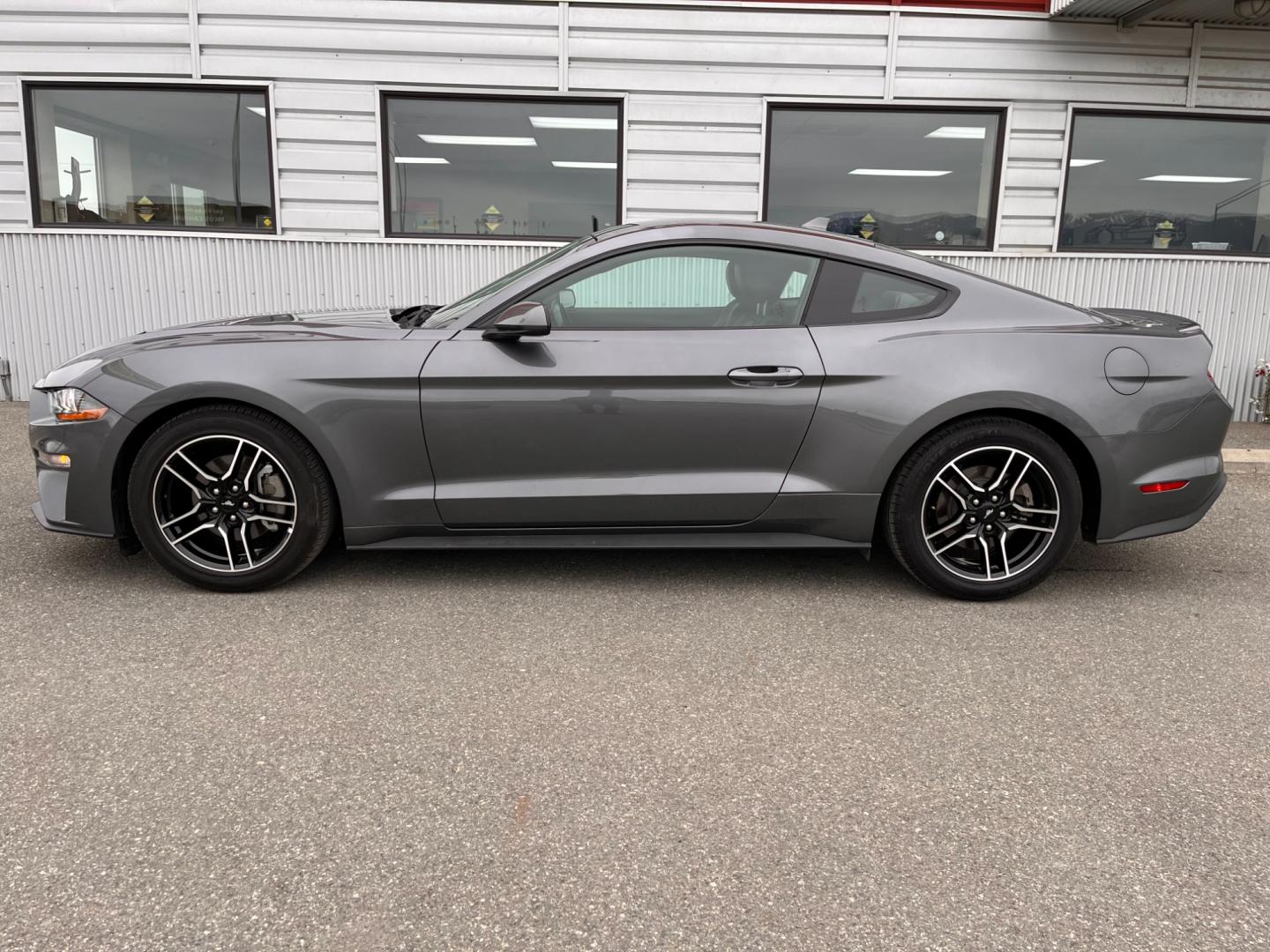 2022 GRAY FORD MUSTANG ECOBOOST (1FA6P8TH6N5) with an 2.3L engine, 6-Speed Manual transmission, located at 1960 Industrial Drive, Wasilla, 99654, (907) 274-2277, 61.573475, -149.400146 - Photo#1