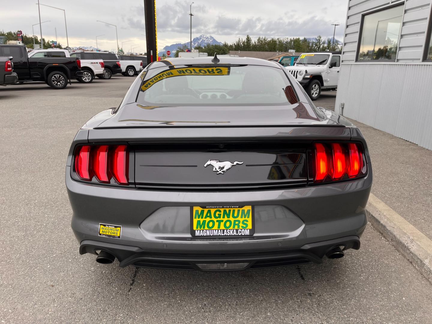 2022 GRAY FORD MUSTANG ECOBOOST (1FA6P8TH6N5) with an 2.3L engine, 6-Speed Manual transmission, located at 1960 Industrial Drive, Wasilla, 99654, (907) 274-2277, 61.573475, -149.400146 - Photo#3