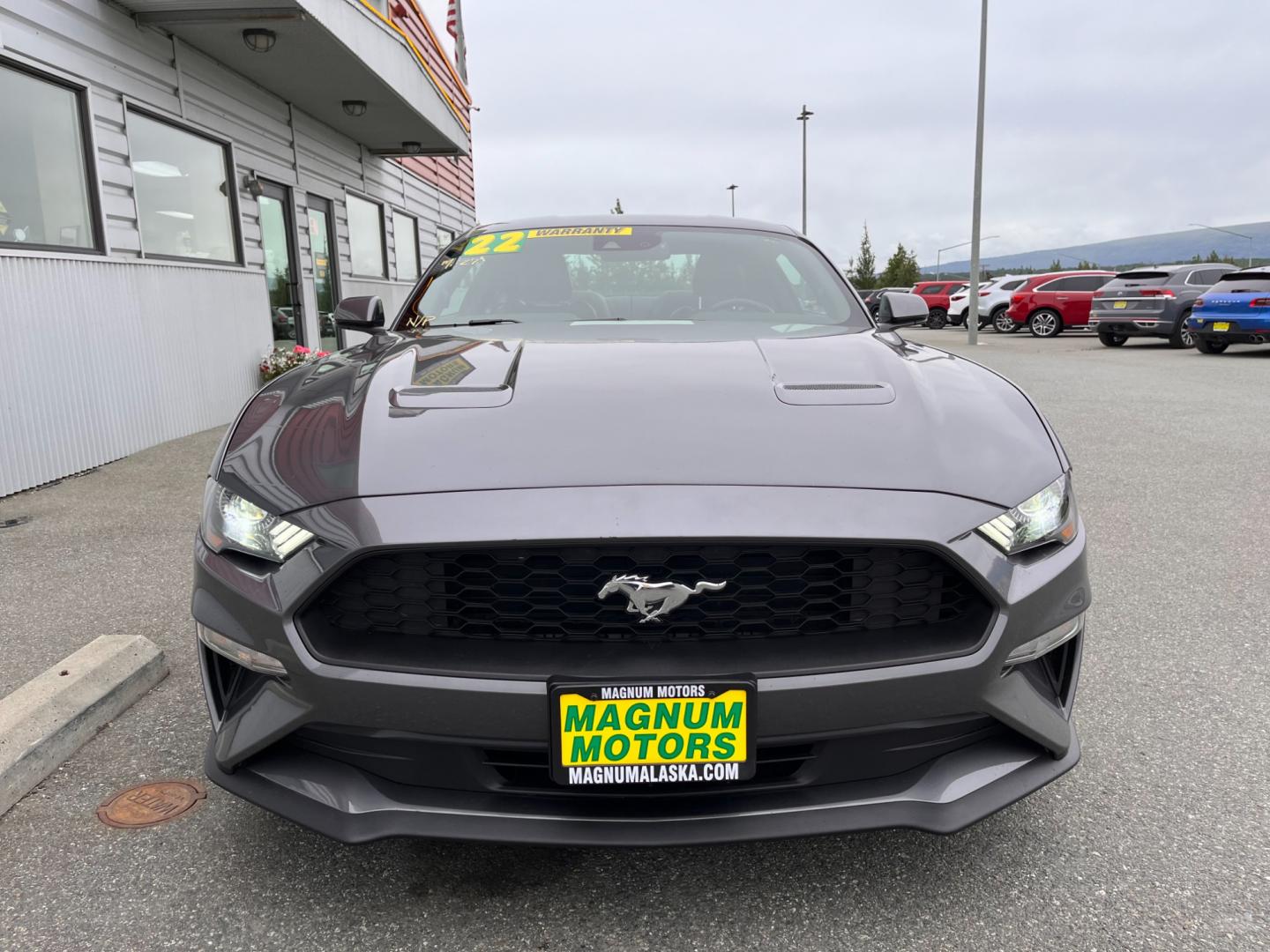 2022 GRAY FORD MUSTANG ECOBOOST (1FA6P8TH6N5) with an 2.3L engine, 6-Speed Manual transmission, located at 1960 Industrial Drive, Wasilla, 99654, (907) 274-2277, 61.573475, -149.400146 - Photo#6