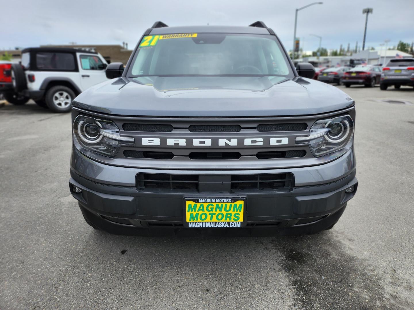 2021 Gray /GRAY Ford Bronco Sport Big Bend (3FMCR9B66MR) with an 1.5L L3 engine, 8A transmission, located at 1960 Industrial Drive, Wasilla, 99654, (907) 274-2277, 61.573475, -149.400146 - Photo#2