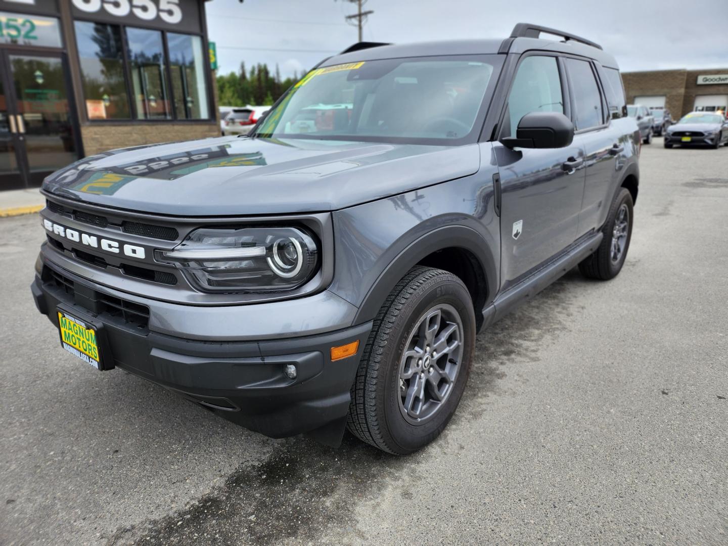 2021 Gray /GRAY Ford Bronco Sport Big Bend (3FMCR9B66MR) with an 1.5L L3 engine, 8A transmission, located at 1960 Industrial Drive, Wasilla, 99654, (907) 274-2277, 61.573475, -149.400146 - Photo#3