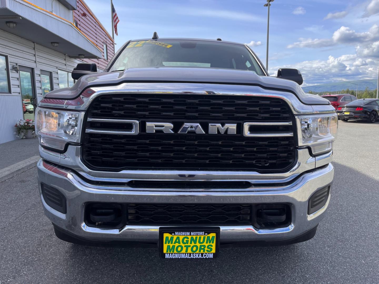 2022 Silver RAM 2500 Big Horn Crew Cab SWB 4WD (3C6UR5DL4NG) with an 6.7L L6 OHV 24V TURBO DIESEL engine, 6A transmission, located at 1960 Industrial Drive, Wasilla, 99654, (907) 274-2277, 61.573475, -149.400146 - Photo#6