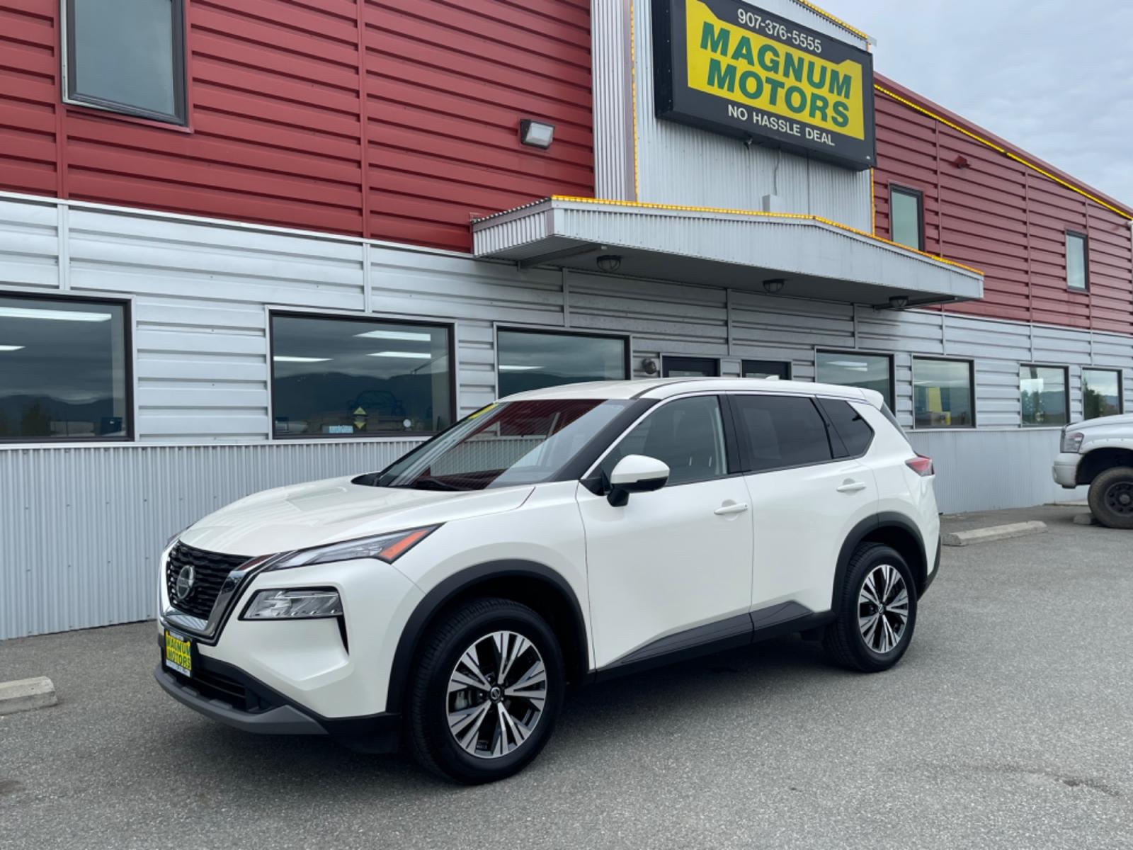 2021 WHITE /gray NISSAN ROGUE SV (JN8AT3BB4MW) with an 2.5L engine, Continuously Variable transmission, located at 1960 Industrial Drive, Wasilla, 99654, (907) 274-2277, 61.573475, -149.400146 - Photo #0