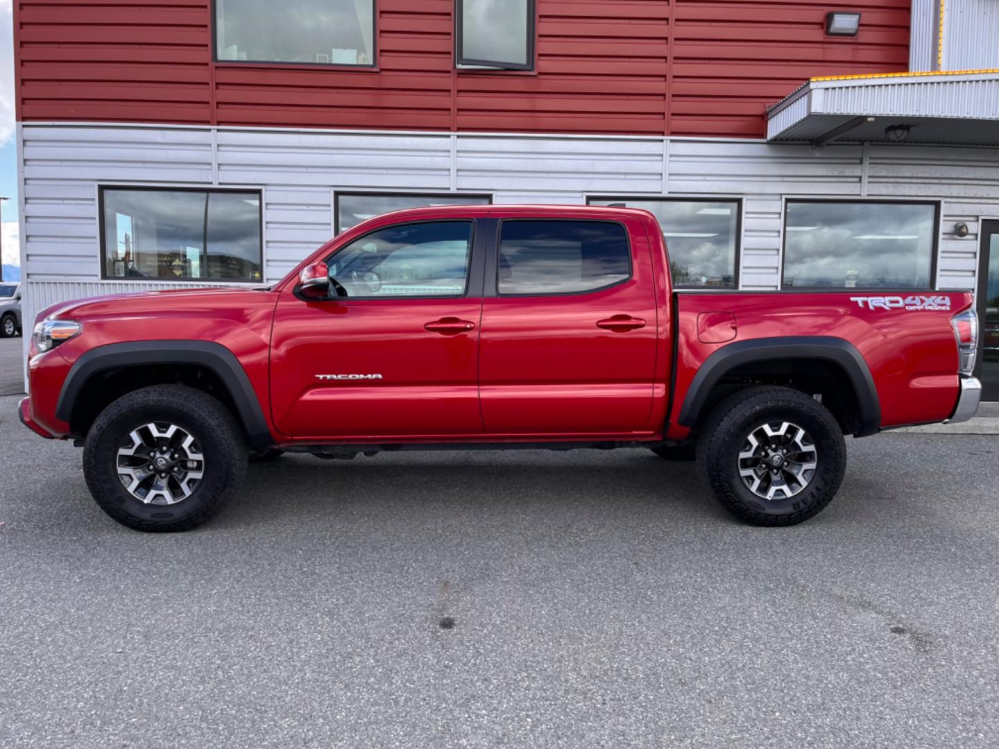 2022 Red Toyota Tacoma SR5 Double Cab V6 6AT 4WD (3TMCZ5AN5NM) with an 3.5L V6 DOHC 24V engine, 6A transmission, located at 1960 Industrial Drive, Wasilla, 99654, (907) 274-2277, 61.573475, -149.400146 - Photo#0