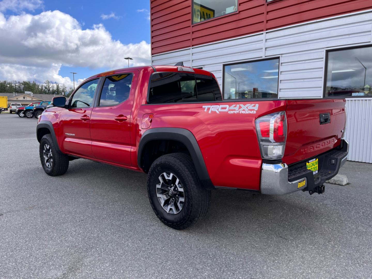 2022 Red Toyota Tacoma SR5 Double Cab V6 6AT 4WD (3TMCZ5AN5NM) with an 3.5L V6 DOHC 24V engine, 6A transmission, located at 1960 Industrial Drive, Wasilla, 99654, (907) 274-2277, 61.573475, -149.400146 - Photo#2