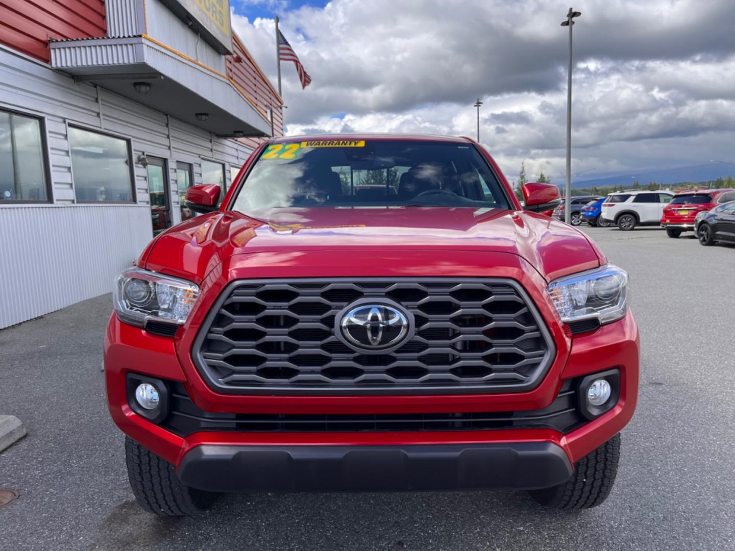 2022 Red Toyota Tacoma SR5 Double Cab V6 6AT 4WD (3TMCZ5AN5NM) with an 3.5L V6 DOHC 24V engine, 6A transmission, located at 1960 Industrial Drive, Wasilla, 99654, (907) 274-2277, 61.573475, -149.400146 - Photo#6