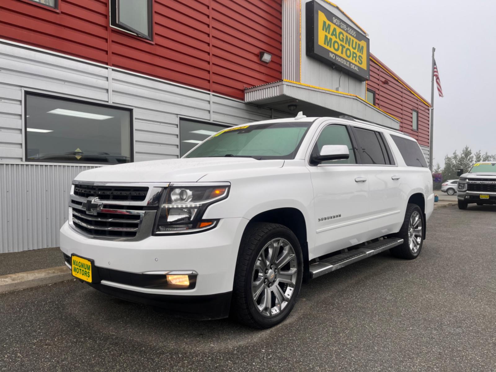 2017 WHITE CHEVROLET SUBURBAN PREMIER (1GNSKJKC3HR) with an 5.3L engine, Automatic transmission, located at 1960 Industrial Drive, Wasilla, 99654, (907) 274-2277, 61.573475, -149.400146 - Photo #1