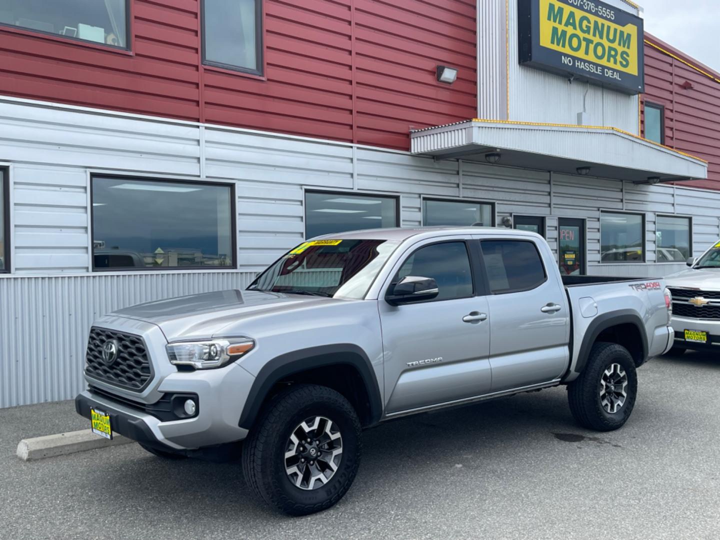 2022 SILVER /Black TOYOTA TACOMA trd V6 (3TMCZ5AN1NM) with an 3.5L engine, Automatic transmission, located at 1960 Industrial Drive, Wasilla, 99654, (907) 274-2277, 61.573475, -149.400146 - Photo#0