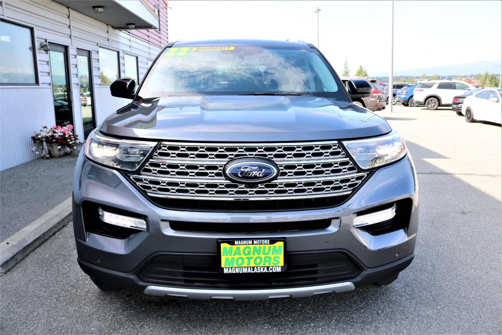 2022 Gray /Black Ford Explorer Limited AWD (1FMSK8FH7NG) with an 2.3L L4 DOHC 16V engine, 10A transmission, located at 1960 Industrial Drive, Wasilla, 99654, (907) 274-2277, 61.573475, -149.400146 - Photo#8