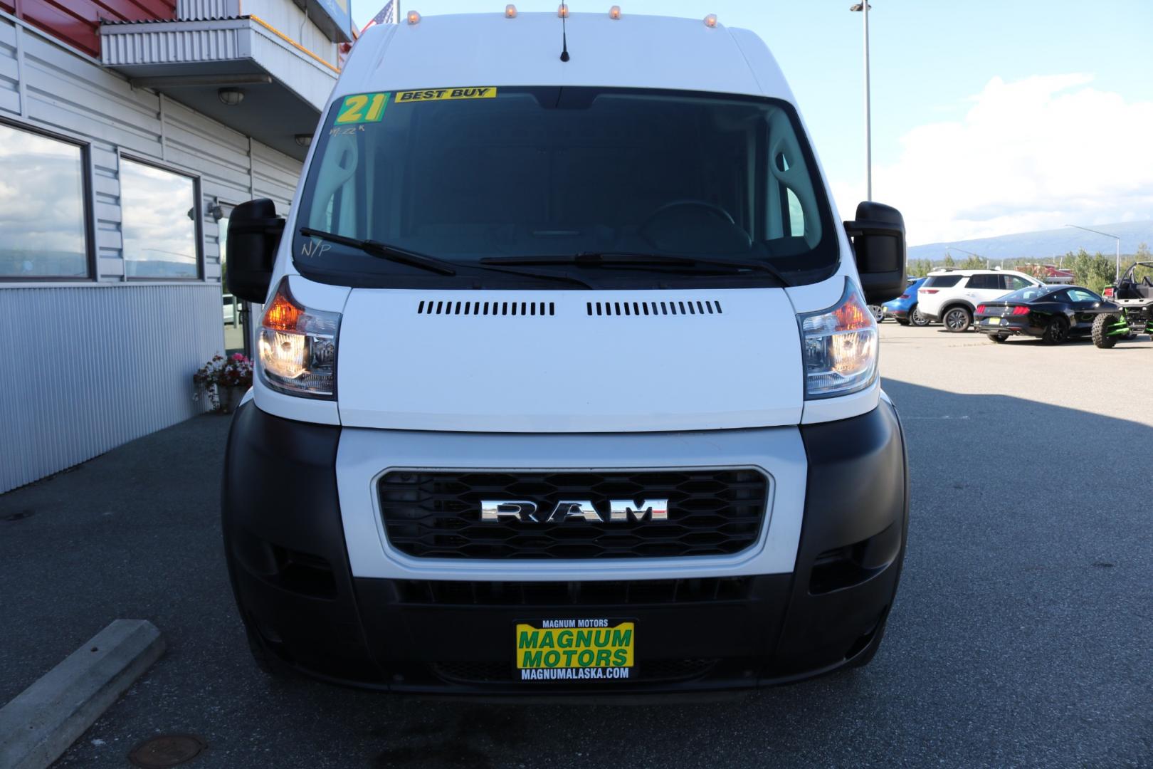 2021 WHITE /Black RAM PROMASTER 2500 159 WB (3C6LRVDG3ME) with an 3.6L engine, Automatic transmission, located at 1960 Industrial Drive, Wasilla, 99654, (907) 274-2277, 61.573475, -149.400146 - Photo#6