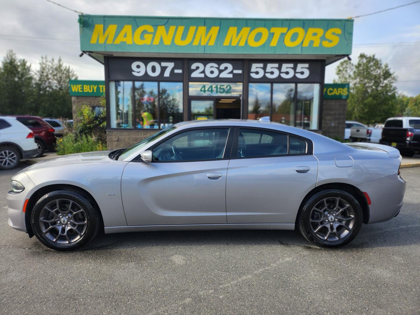 2018 SILVER /BLACK LEATHER DODGE CHARGER GT (2C3CDXJGXJH) with an 3.6L engine, Automatic transmission, located at 1960 Industrial Drive, Wasilla, 99654, (907) 274-2277, 61.573475, -149.400146 - Photo#0