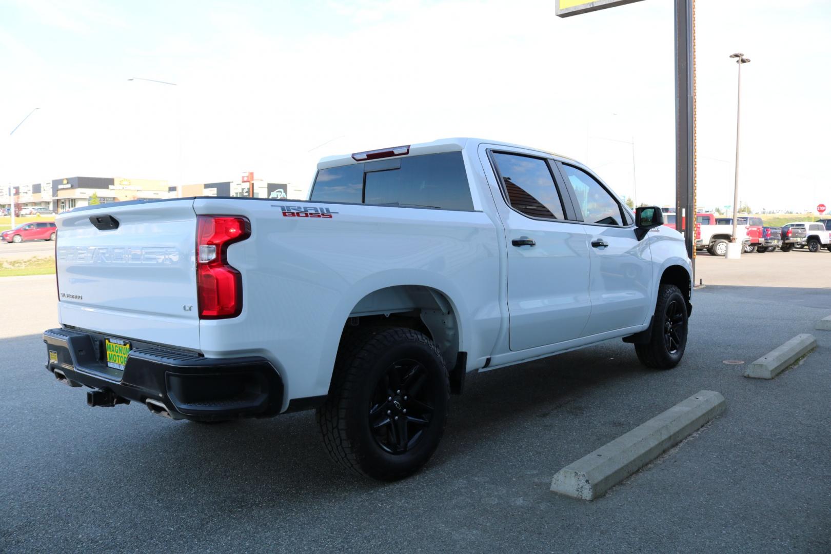 2021 White /Black Chevrolet Silverado 1500 LT Trail Boss Crew Cab 4WD (1GCPYFED1MZ) with an 5.3L V8 OHV 16V engine, 8A transmission, located at 1960 Industrial Drive, Wasilla, 99654, (907) 274-2277, 61.573475, -149.400146 - Photo#5