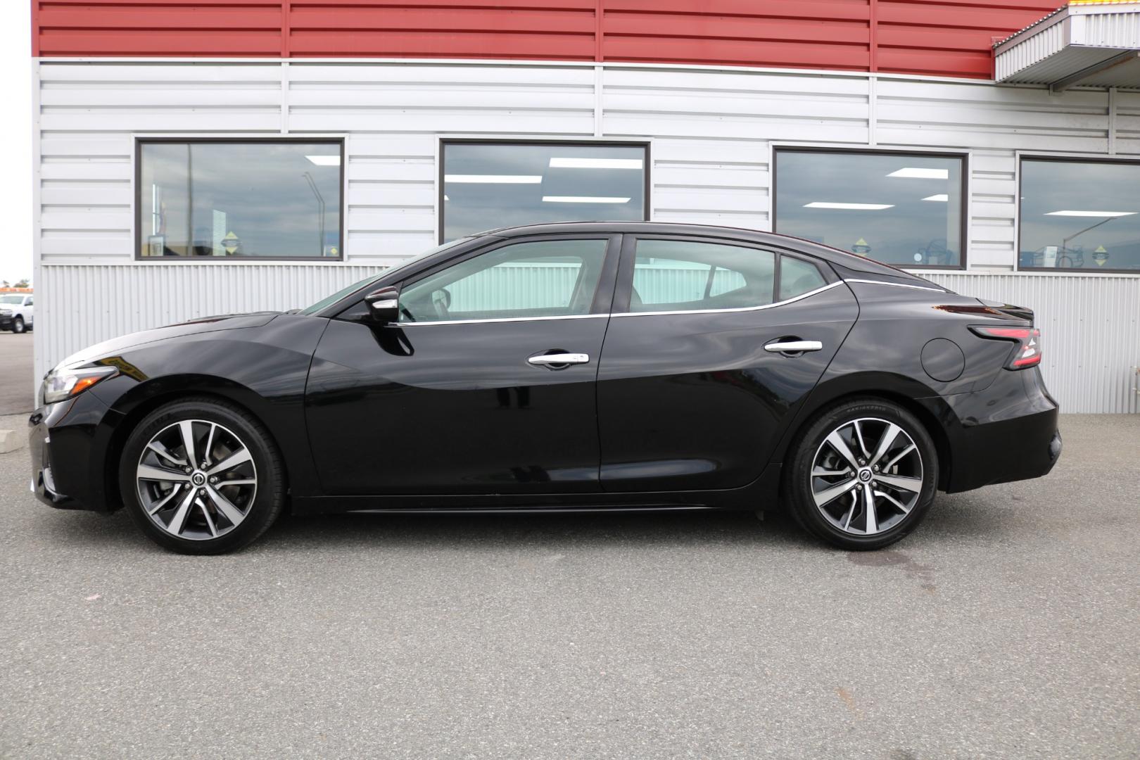 2020 Black /Black leather Nissan Maxima 3.5 SL (1N4AA6DVXLC) with an 3.5L V6 DOHC 24V engine, CVT transmission, located at 1960 Industrial Drive, Wasilla, 99654, (907) 274-2277, 61.573475, -149.400146 - Photo#2