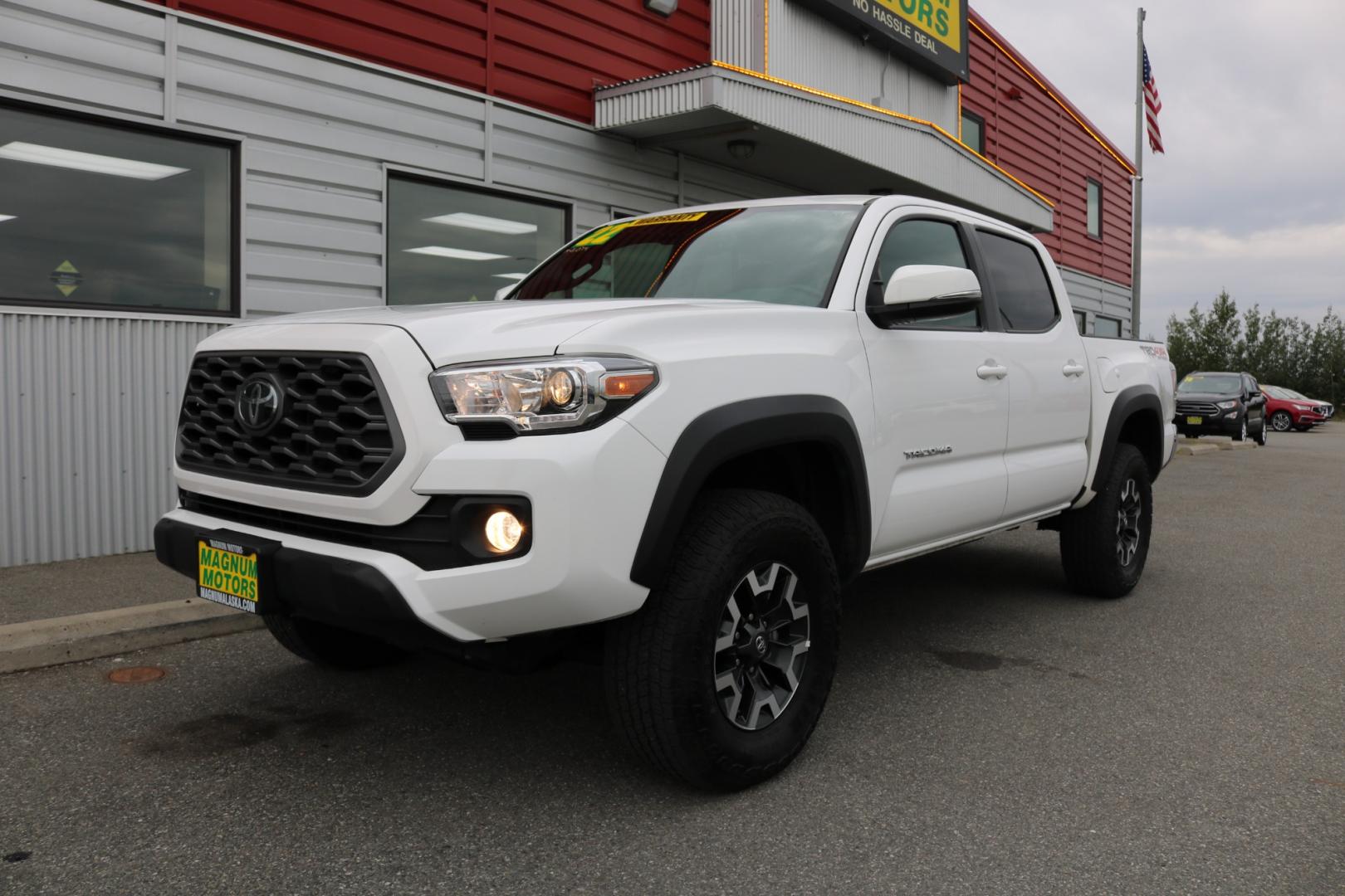 2022 WHITE /Black TOYOTA TACOMA TRD off road (3TMCZ5AN9NM) with an 3.5L engine, Automatic transmission, located at 1960 Industrial Drive, Wasilla, 99654, (907) 274-2277, 61.573475, -149.400146 - Photo#0