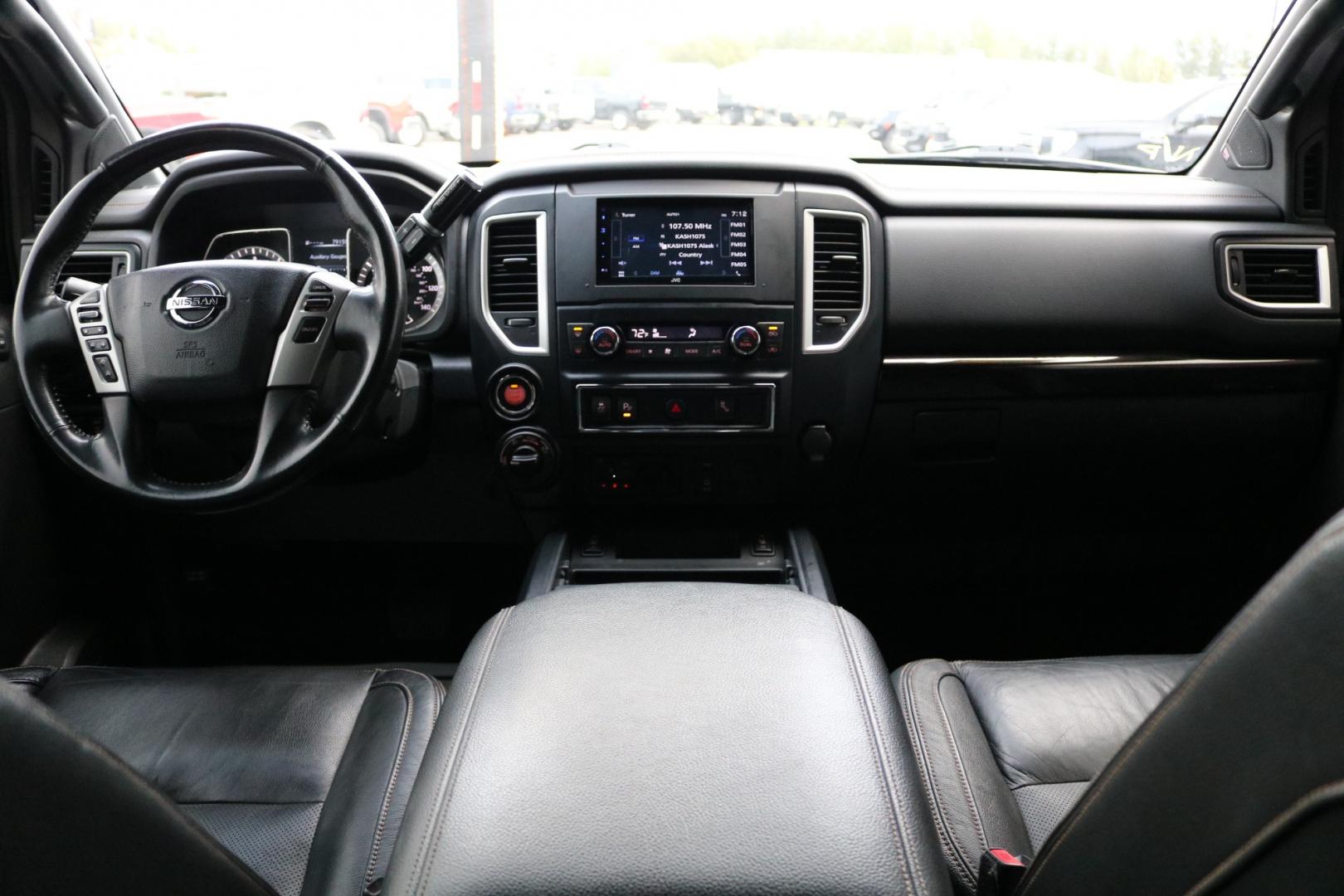 2018 BLACK /Black leather NISSAN TITAN XD SL (1N6BA1F41JN) with an 5.0L engine, Automatic transmission, located at 1960 Industrial Drive, Wasilla, 99654, (907) 274-2277, 61.573475, -149.400146 - Photo#14