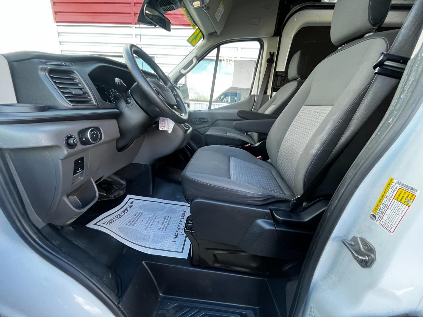 2021 White /Black Ford Transit 250 Van Med. Roof w/Sliding Pass. 148-in. WB (1FTBR2C84MK) with an 3.5L V6 DOHC 24V engine, 6A transmission, located at 1960 Industrial Drive, Wasilla, 99654, (907) 274-2277, 61.573475, -149.400146 - Photo#8